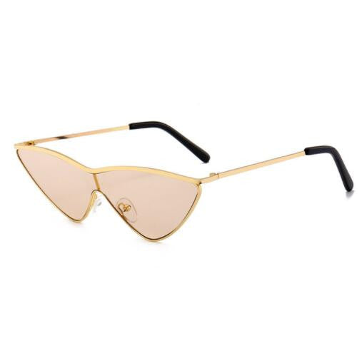 ROYAL GIRL Fashion Cat Eye Sunglasses for Women Metal Small Triangle Frame Shades UV400 SS680