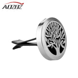 AOZBZ Stainless Steel Magnet Car Air Vent Freshener Perfume Clip-on Car Aromatherapy Oil Fragrance Diffuser Car Air Purifier