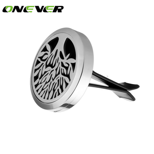 Mini Stainless Steel Magnet Car Air Vent Freshener Diffuser Clip Car Aromatherapy Essential Oil Fragrance Diffuser Air Purifier