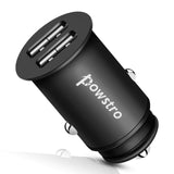 Powstro 5V 4.8A Car Charger Metal Body Dual USB Phone Charger Mini Car-Charger Adapter For iPhone Xiaomi Samsung HTC