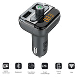 Onever Car MP3 Music Player 2 USB Car Charger Wireless FM Transmitter Handsfree Call Bluetooth Car Kit Support TF Card For Phone