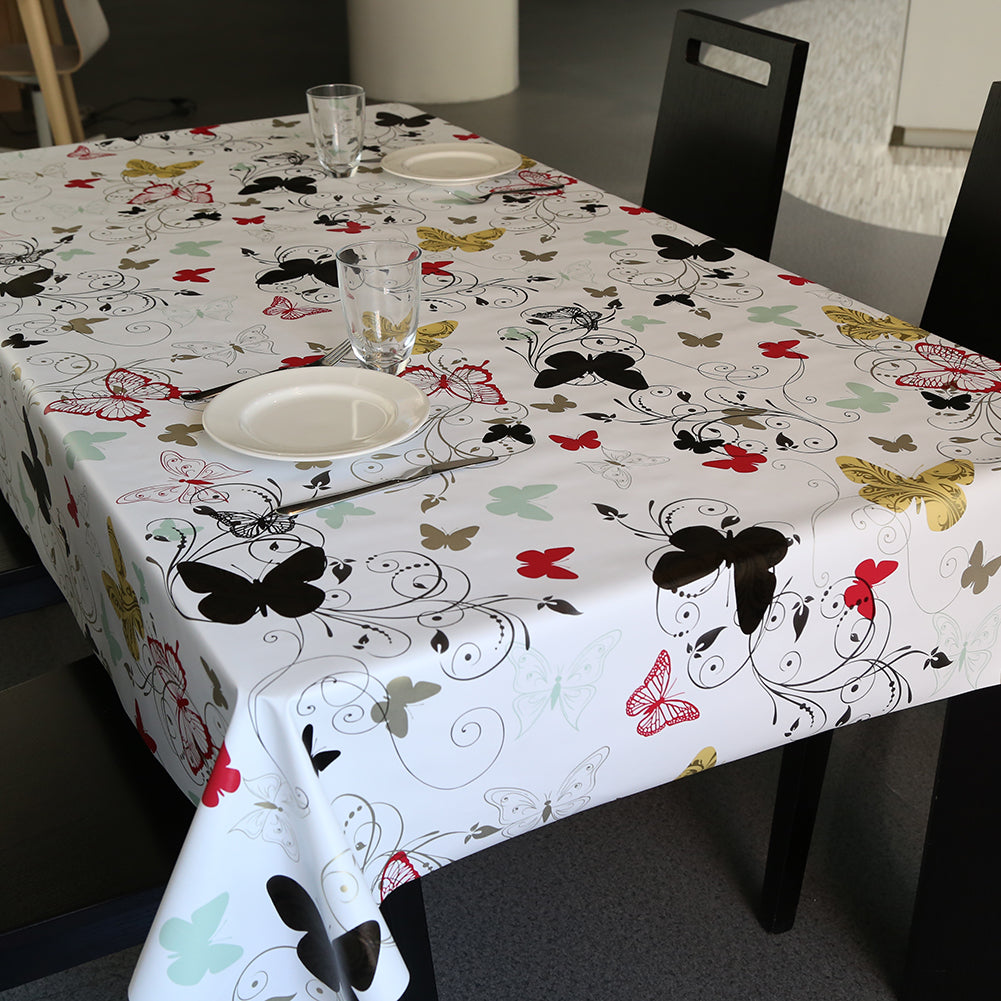 Pastoral Style PVC Table Cloth Waterproof Oil Proof Floral Table Cover for Wedding Party Restaurant Banquet Decorations