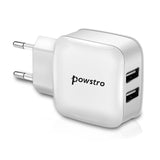 Powstro Universal Dual USB Charger 5V 2A Mobile Phone Wall Charger Travel Adapter Smart Fast Charging for iPhone Android Phone
