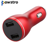 Powstro Car Phone Charger Max 5V 3.6A Dual USB Car Charger Fast Charging For Samsung mobile phone Pad PSP eBook