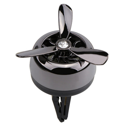 Car Air Vent Air Freshener Mini Fan Aircraft Head Air Fresheners Clip-on Aromatherapy Perfume Fragrance Diffuser Air Purifier