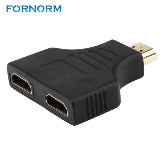 FORNORM 1080P HDMI Male to 2 Female Port 1X2 1 In 2 Out Splitter Cable Switch Adapter Converter V1.4 for HDTV Tablet XBOX PS4