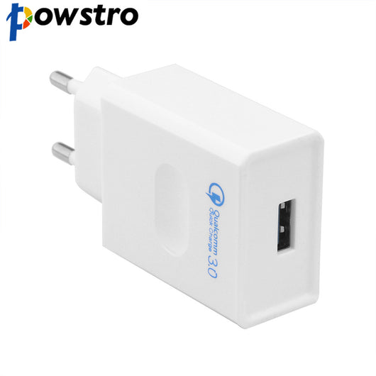 POWSTRO Portable QC3.0 Quick Charge USB Fast Phone Charger USB Adapter Travel Wall Charger for All USB Device Phone Tablet Mp3