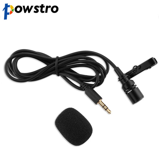 Mini Microphone Portable 3.5mm Plug Microphone with Tie Lapel Lavalier Clip On Microphone for Lectures Teaching Interview for PC
