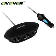 Onever Dual USB Car Charger Max 120W Output 3 Ports Cigarette Lighter Power Adapter Socket Splitter for Car DVR Vacuum Cleaner