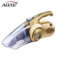 Aozbz 12v mini car air compressor tyre inflator infaltion pump handheld car vacuum cleaner auto portable dust brush led light