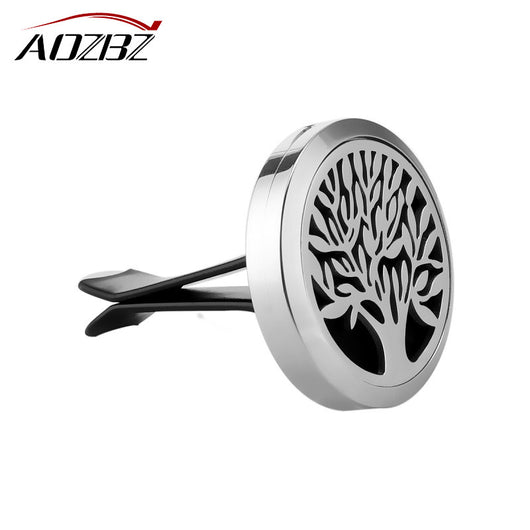 AOZBZ Car Air Vent Freshener Perfume Clip-on Car Aromatherapy Oil Fragrance Diffuser Car Air Purifier Stainless Steel Magnet