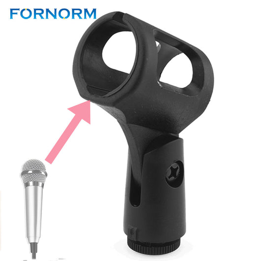 FORNORM Pro Microphone Stand Plastic Flex Clip Wired Wheat Clip Stands Black Universal Microphone Clip Holder for Handhold