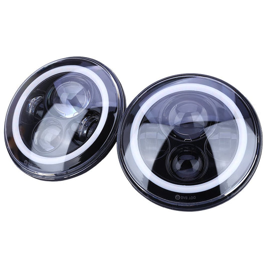 2PCS OL - 1440R1 LED Round Headlights Distance Light Dipped Headlight 10 - 30V 40W 7 Inch Shock-proof for Jeep Wrangler