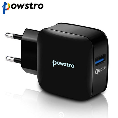 Powstro USB Phone Charger Quick Charge EU USB Charger QC 3.0 2.0 Fast Charger Travel for Samsung LG Xiaomi Lenovo Nokia HTC