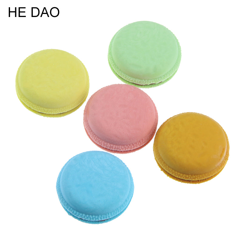 5 Pcs/lot Novelty Macaron Rubber Eraser Creative Kawaii Stationery School Supplies Papelaria Gift For Kids