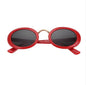 ROYAL GIRL New Design Oval Sunglasses Women Round Acetate Frame Red Pink Brown Gray Lens Sun Glasses ss698