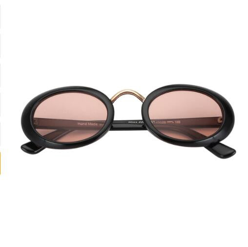 ROYAL GIRL New Design Oval Sunglasses Women Round Acetate Frame Red Pink Brown Gray Lens Sun Glasses ss698