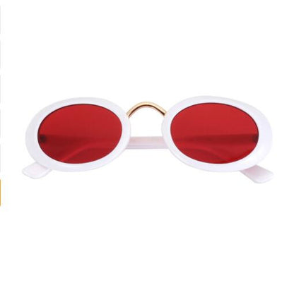 ROYAL GIRL New Design Oval Sunglasses Women Round Acetate Frame Red Pink Brown Gray Lens Sun Glasses ss698