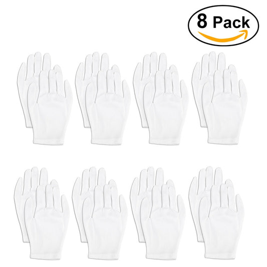 Foxnovo Lightweight Nylon Protective Glove Film Handling Glove Working Glove - 8 pairs/set