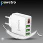 Powstro LCD Intelligent Display Voltage Current Phone Charger  5V 3A Universal Wall Charger Travel Adapter With 3 USB Ports