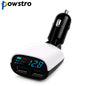 POWSTRO Dual USB 5V3.4A Car Charger LED Display Charger Adapter Voltage Current Monitor For Tablet Mobile Phone Charger