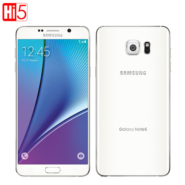 Unlocked Samsung Galaxy Note 5 Octa Core phone Single SIM 16MP 5.7 inch 4GB RAM 32GB ROM NFC Fingerprint Heart-rate smartphone