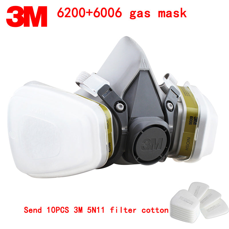 3M 6200+6006 respirator gas mask Genuine security 3M protective mask against A variety of mixed toxic gases respirator mask