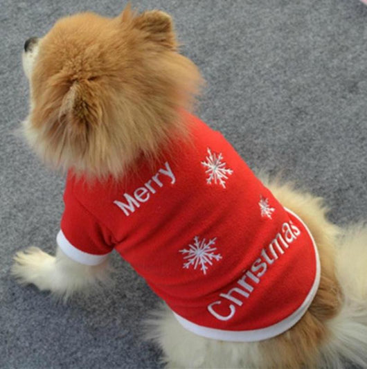 Merry Christmas Dog Clothes Winter Xmas Pet Dog Clothing Clothes Dog Coat Jacket Pet Outfit Costume