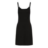 Fashion Women Ladies Sleeveless Solid Above Knee Dress Loose Party Dress