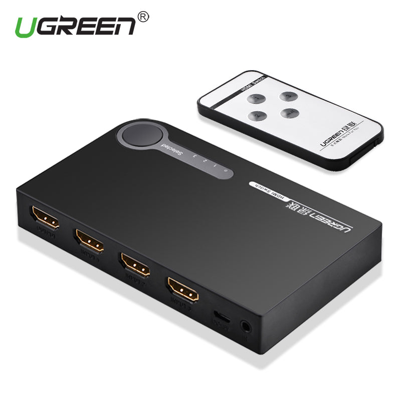 Ugreen HDMI Splitter 3 Port HDMI Switch Switcher HDMI Port 1080P 3 Input 1 Output 4K Adapter for XBOX 360 PS3 PS4 Android HDTV