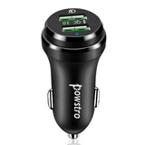 Powstro Dual QC 3.0 USB Charger 36W Mobile Phone Car Charger Quick Charge 3.0 2.0 Phone Adapter For Samsung S8 S7 Xiaomi HTC