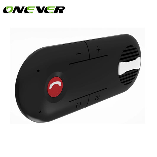 Onever Wireless Car Bluetooth Speakerphone Hands-free Car Kit Music Player Clip On Sunvisor speaker with Car Charger