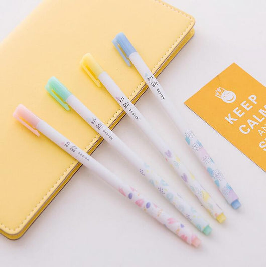 4 pcs/lot 0.35 mm Fresh Design Pen Ink Pen Promotional Gift Stationery School & Office Supply
