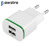 5V 3.1A Universal Mobile Phone Charger 2 USB Wall Charger 2.1A 1A EU Plug Travel Adapter For iPhone Samsung iPad
