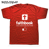 WEELSGAO New Jesus Wants To Be Your Friend Faithbook T Shirt Christian Tshirts Cotton Short Sleeve Jesus T-shirts