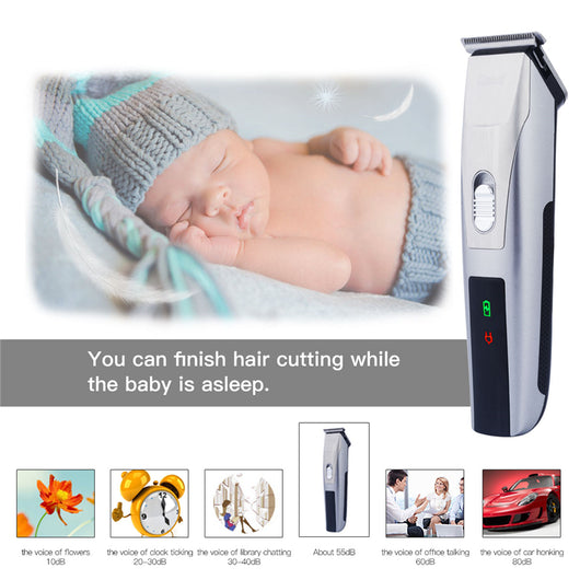 Professional Electric Hair Clipper Hair Trimmer Haircut Shaving Men Rechargeable Hair Cutting Machine Stainless Blade+4 Combs 34