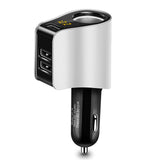 Powstro HY10 3.1A 3 USB Car Charger Fast Charging Phone Charger Adapter with Volmeter Cigarette Lighter Socket for 12-24V Car SU