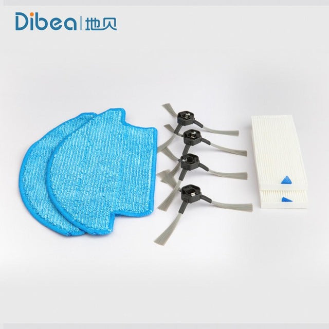 Spare Parts Replacement including Mop, Side Brush, Hepa  for Dibea D960 Powerful Suction Automatic Self-charging Floor Cleaner