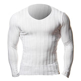 Knitted Tshirt Men Slim Fit Sweater Casual Tee Shirt Pullover V Neck Knitting T-shirt Fashion Solid Warm Top Plus Size 3XL 2018