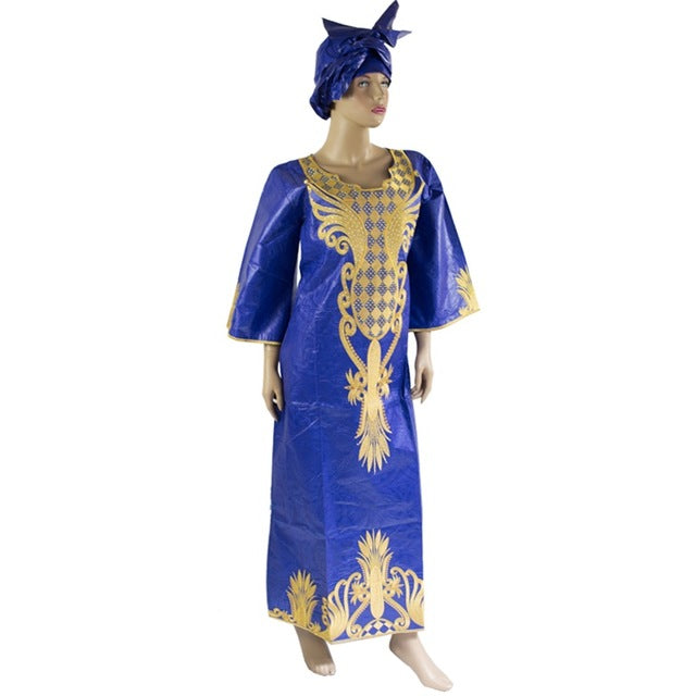 H&D African Dresses wax style Cotton Fabric Top Traditional Bazin Riche African Clothing Designs Fashion africa clothing robe