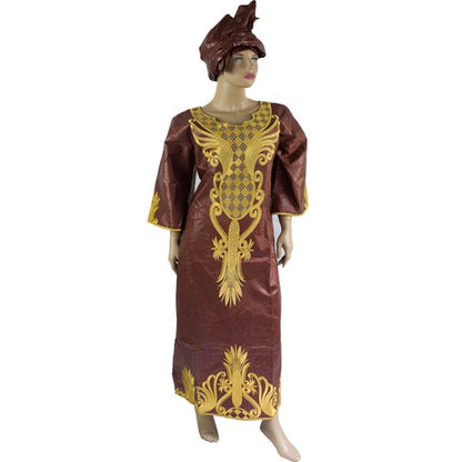 H&D African Dresses wax style Cotton Fabric Top Traditional Bazin Riche African Clothing Designs Fashion africa clothing robe