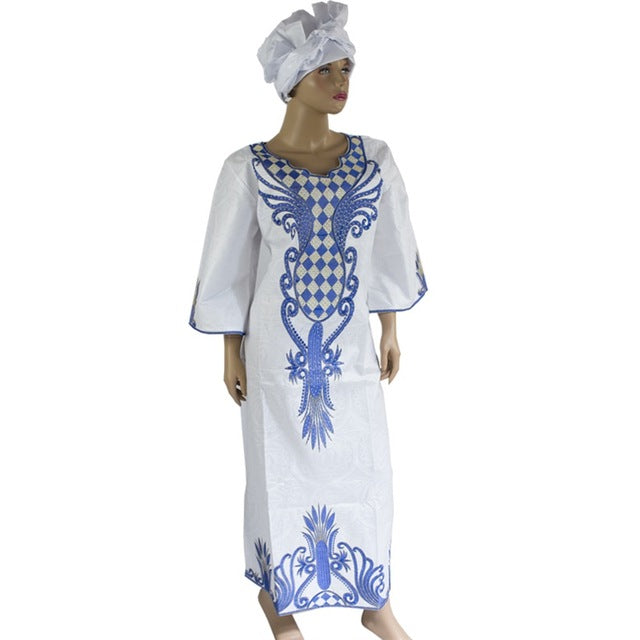 H&D African Dresses wax style Cotton Fabric Top Traditional Bazin Riche African Clothing Designs Fashion africa clothing robe