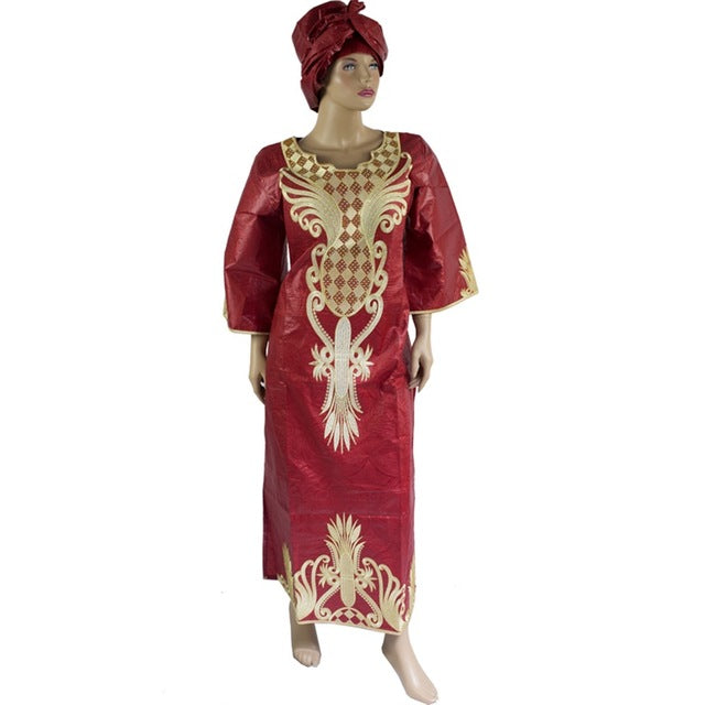 H&D African Dresses wax style Cotton Fabric Top Traditional Bazin Riche African Clothing Designs Fashion africa clothing robe