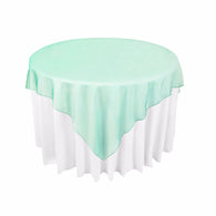 OurWarm 180x180cm Party Table Cloth Sheer Organza Tablecloth for Weddings Valentine's Day Hotel Restaurant Table Overlays Cloth