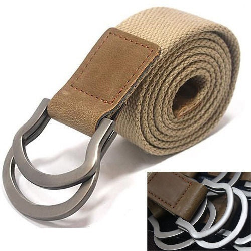 Fashion men Buckle Waistband Handmade Waist Canvas Leather belt Costume