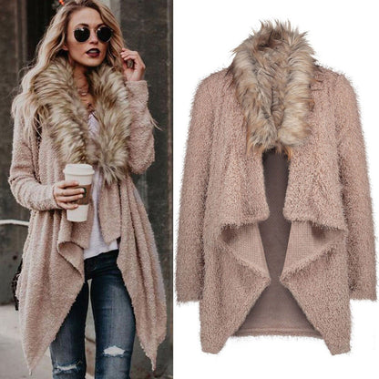 Women Knit Long Sleeve Tops Cardigan Sweaters Parka Outerwear Coat