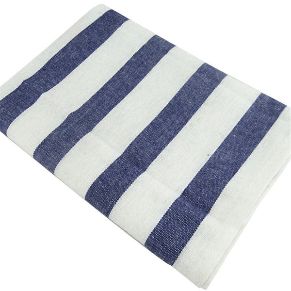 Thin Cotton Linen Napkin Cloth Single Layer 40*60cm Square Table Napkins Fine Stripe Coarse Stripe Plaid 2pcs/pack