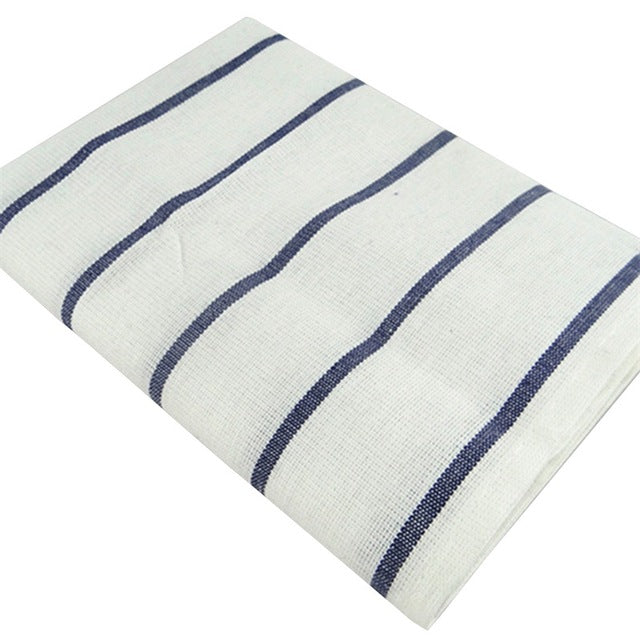 Thin Cotton Linen Napkin Cloth Single Layer 40*60cm Square Table Napkins Fine Stripe Coarse Stripe Plaid 2pcs/pack