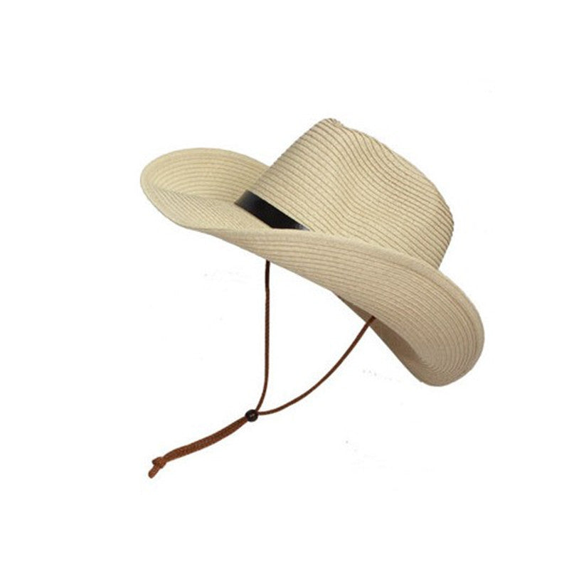 Men Wide Brim Hat Summer Beach Straw Cap Sun Floppy Foldable Hats for Adults