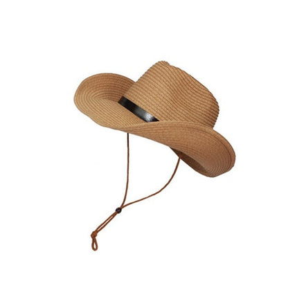 Men Wide Brim Hat Summer Beach Straw Cap Sun Floppy Foldable Hats for Adults